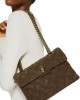 Kurt Geiger Kensington Brown Suede Τσάντα Ώμου