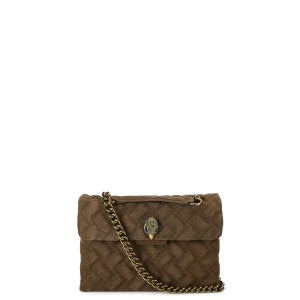 Kurt Geiger Kensington Brown Suede Τσάντα Ώμου