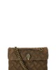 Kurt Geiger Kensington Brown Suede Τσάντα Ώμου