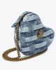 Kurt Geiger Heart Denim Kensington Τσάντα Χιαστή