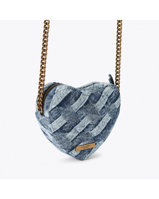 Kurt Geiger Heart Denim Kensington Τσάντα Χιαστή