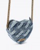 Kurt Geiger Heart Denim Kensington Τσάντα Χιαστή