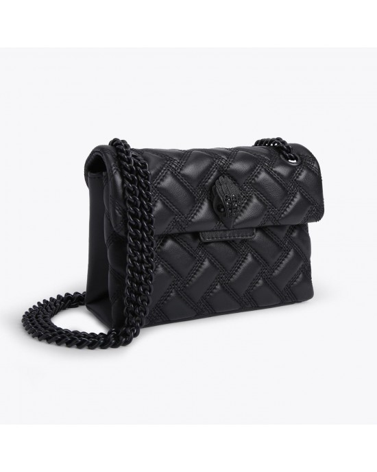 Kurt Geiger Mini Kensington Drench Black Leather Τσάντα Kurt Geiger Mini Kensington Drench Black Leather Τσάντα