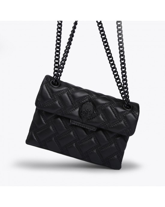 Kurt Geiger Mini Kensington Drench Black Leather Τσάντα Kurt Geiger Mini Kensington Drench Black Leather Τσάντα