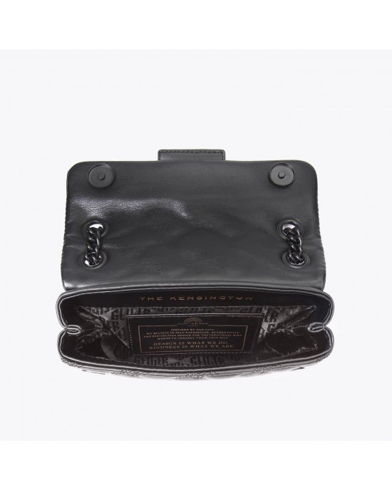 Kurt Geiger Mini Kensington Drench Black Leather Τσάντα Kurt Geiger Mini Kensington Drench Black Leather Τσάντα