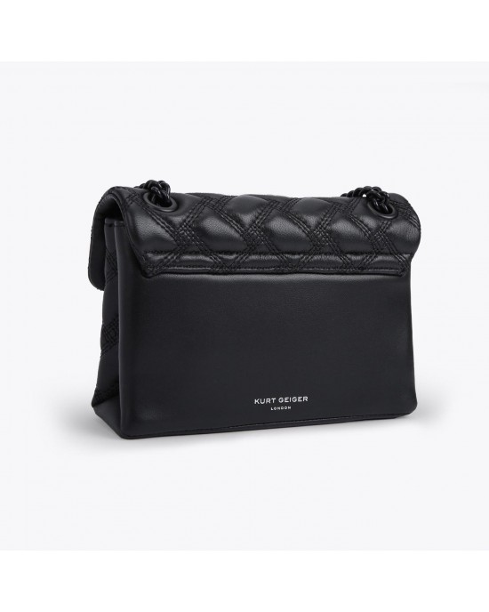 Kurt Geiger Mini Kensington Drench Black Leather Τσάντα Kurt Geiger Mini Kensington Drench Black Leather Τσάντα