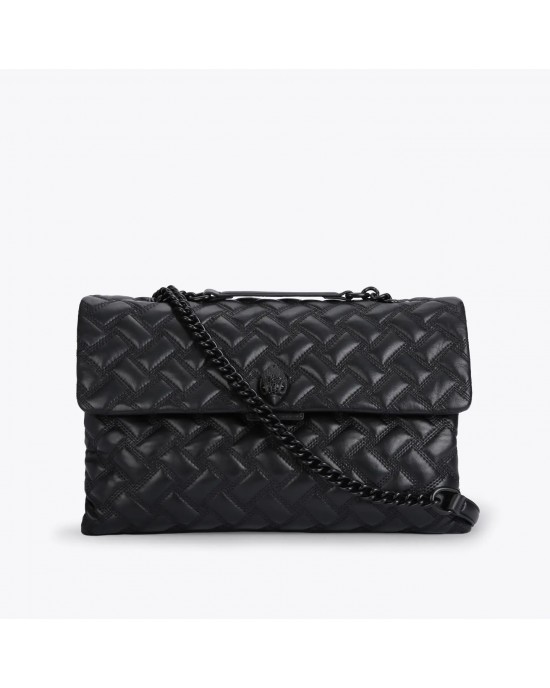 Kurt Geiger XXL Kensington Drench Black Leather Τσάντα Kurt Geiger XXL Kensington Drench Black Leather Τσάντα