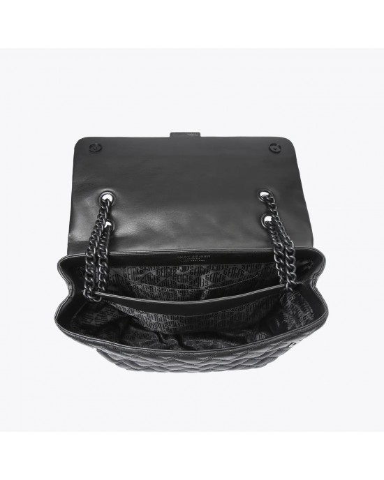 Kurt Geiger XXL Kensington Drench Black Leather Τσάντα Kurt Geiger XXL Kensington Drench Black Leather Τσάντα