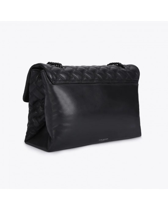Kurt Geiger XXL Kensington Drench Black Leather Τσάντα Kurt Geiger XXL Kensington Drench Black Leather Τσάντα