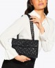 Kurt Geiger Kensington Drench Black Leather Τσάντα Ώμου