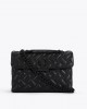 Kurt Geiger Kensington Drench Black Leather Τσάντα Ώμου