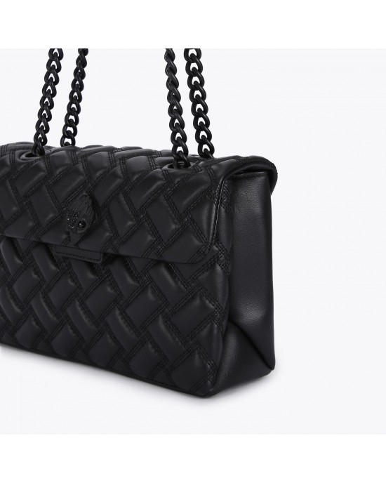 Kurt Geiger Kensington Drench Black Leather Τσάντα Kurt Geiger Kensington Drench Black Leather Τσάντα