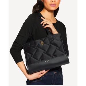Kurt Geiger Recycled Square Small Shopper Black Nylon Τσάντα Ώμου