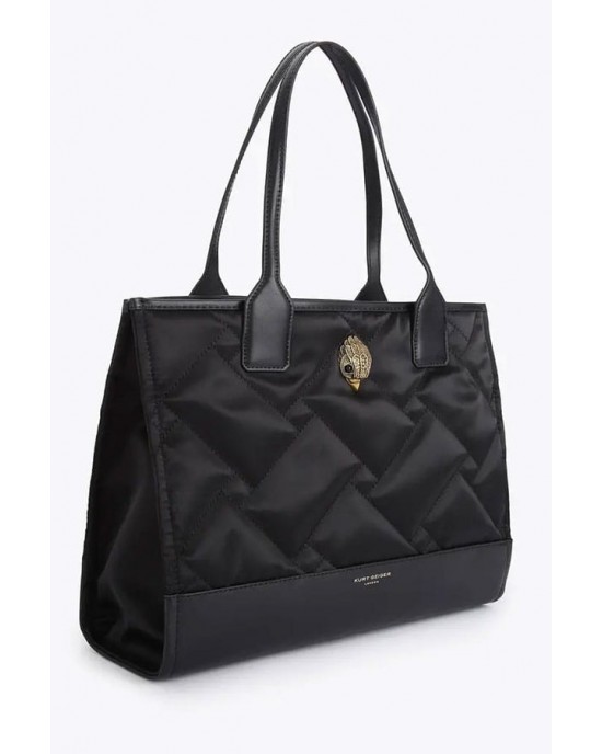 Kurt Geiger Recycled Square Small Shopper Black Nylon Τσάντα Ώμου