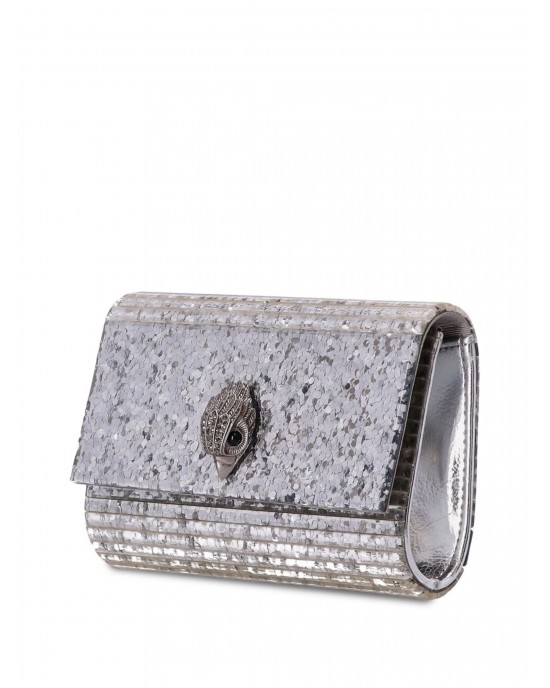 Kurt Geiger Party Eagle Clutch Drench Silver Τσάντα