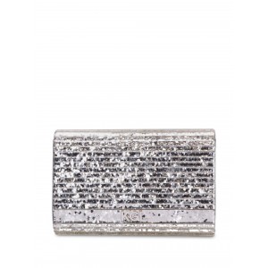 Kurt Geiger Party Eagle Clutch Drench Silver Τσάντα