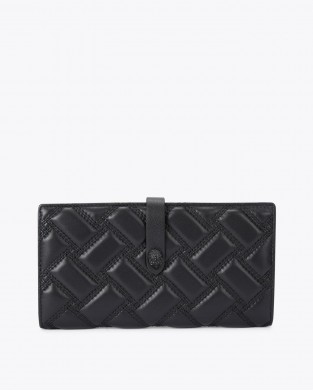 Kurt Geiger Drench Leather Soft Black Πορτοφόλι