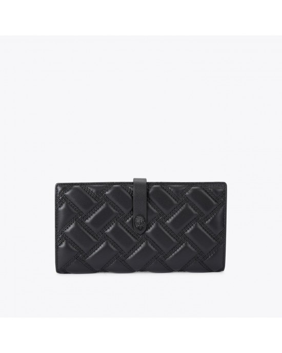 Kurt Geiger Drench Leather Soft Black Πορτοφόλι