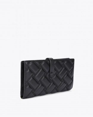 Kurt Geiger Drench Leather Soft Black Πορτοφόλι