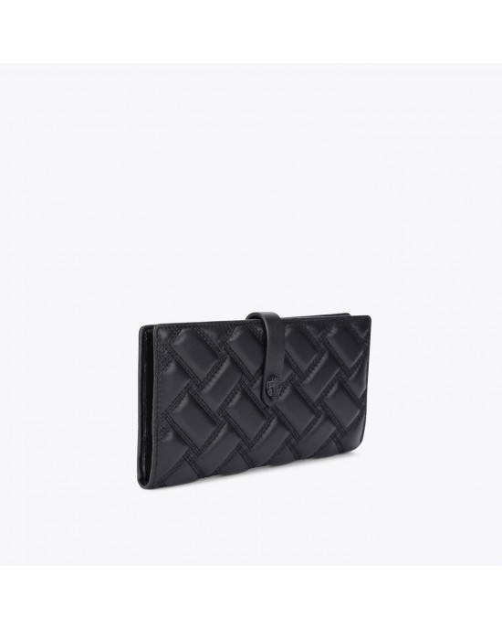 Kurt Geiger Drench Leather Soft Black Πορτοφόλι