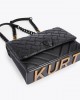 Kurt Geiger Large Kensington Kurt Black Leather Τσάντα Kurt Geiger Large Kensington Kurt Black Leather Τσάντα