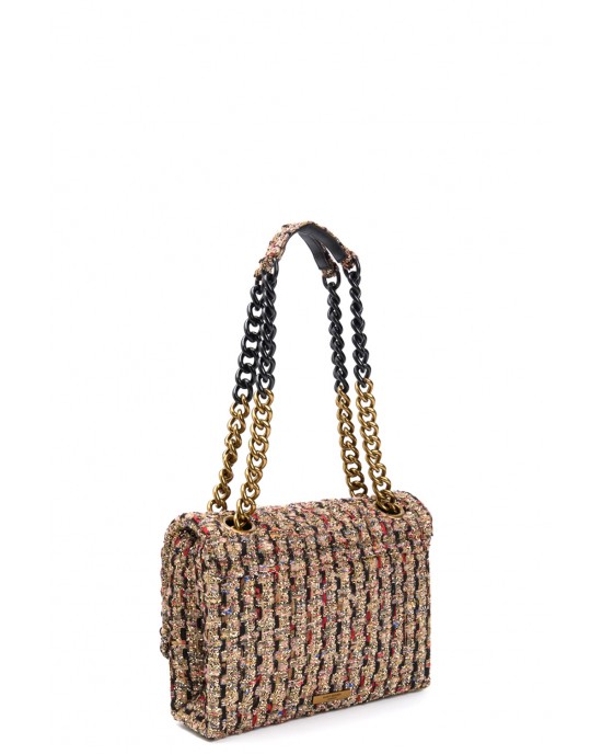 Kurt Geiger Large Kensington Kurt Gold Combo Τσάντα