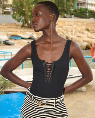 Libelloula Alanis Black Tank Τοπ