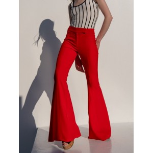 Libelloula Beth Red Extra Flared Shaping Παντελόνι