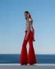 Libelloula Beth Red Extra Flared Shaping Παντελόνι