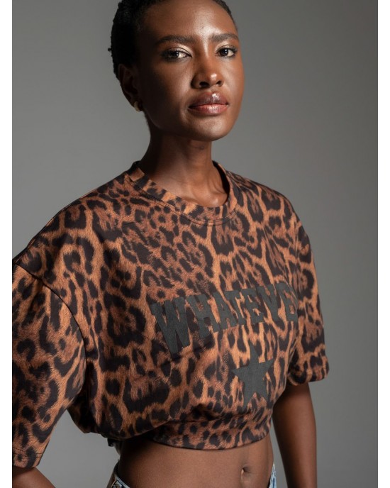 LIBELLOULA Leon Crop Top Leopard Μπλούζα
