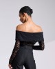 Libelloula Monica Black Off Shoulder Μπλούζα