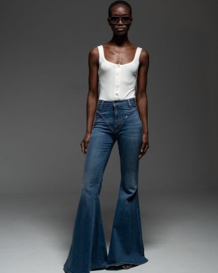 Libelloula Orson Flared Blue Denim Παντελόνι