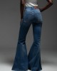Libelloula Orson Flared Blue Denim Παντελόνι