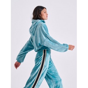 Libelloula Phyllis Light Blue Velvet Ζακέτα Φόρμας