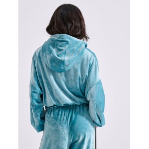 Libelloula Phyllis Light Blue Velvet Ζακέτα Φόρμας