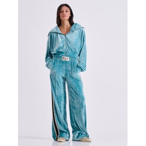 Libelloula Phyllis Light Blue Velvet Παντελόνι Φόρμας