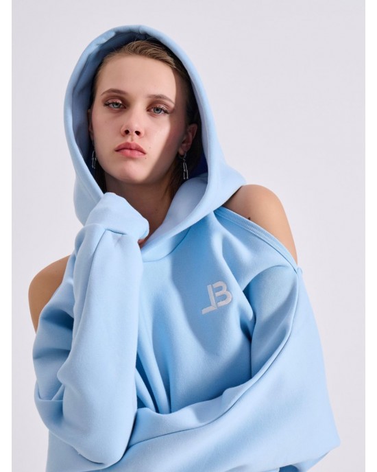 Libelloula Ruth Light Blue Open Back Φούτερ Libelloula Ruth Light Blue Open Back Φούτερ