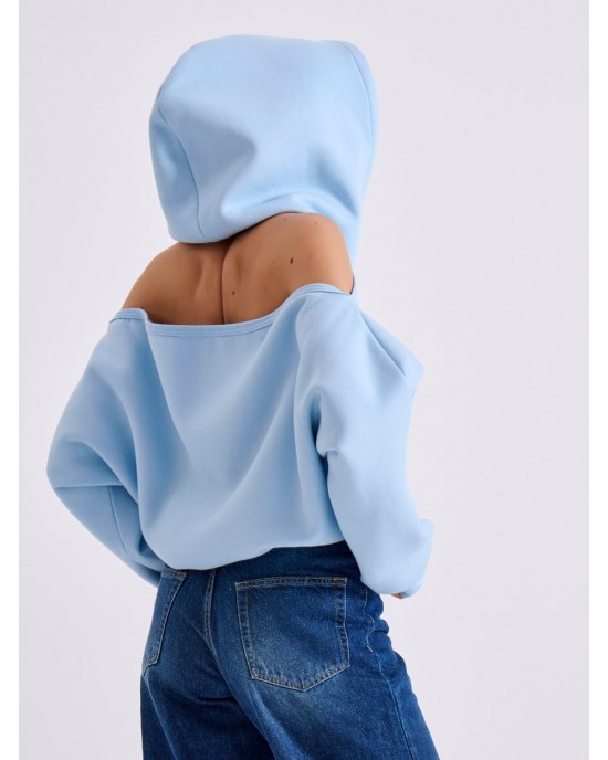 Libelloula Ruth Light Blue Open Back Φούτερ Libelloula Ruth Light Blue Open Back Φούτερ