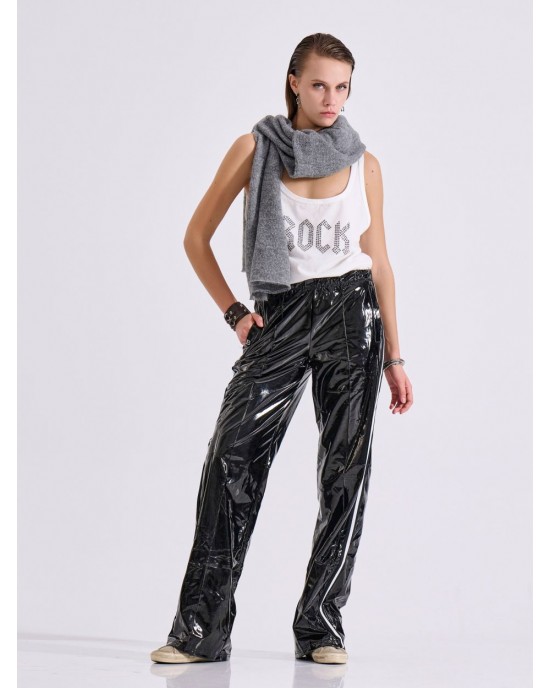 Libelloula Stephie Black Vinyl Παντελόνι Libelloula Stephie Black Vinyl Παντελόνι