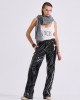 Libelloula Stephie Black Vinyl Παντελόνι Libelloula Stephie Black Vinyl Παντελόνι
