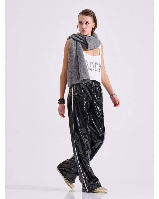 Libelloula Stephie Black Vinyl Παντελόνι Libelloula Stephie Black Vinyl Παντελόνι