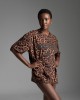 LIBELLOULA Victoria Leopard Oversized T-shirt Μπλούζα