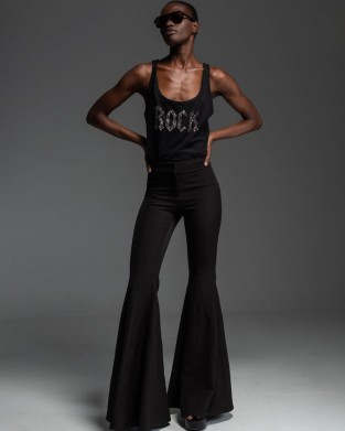 Libelloula Willis Black Flared Παντελόνι