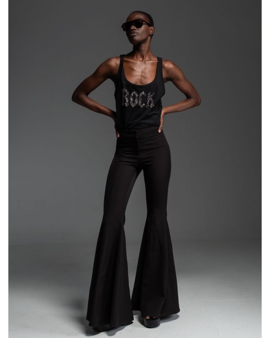 Libelloula Willis Black Flared Παντελόνι