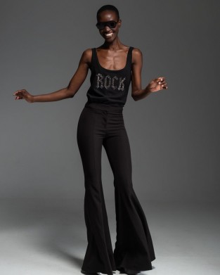 Libelloula Willis Black Flared Παντελόνι