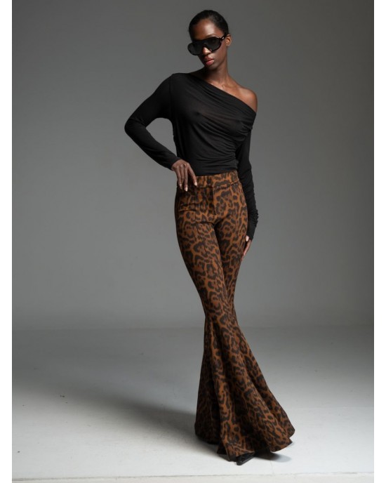 Libelloula Ziggy Leopard Extra Flared Πασντελόνι
