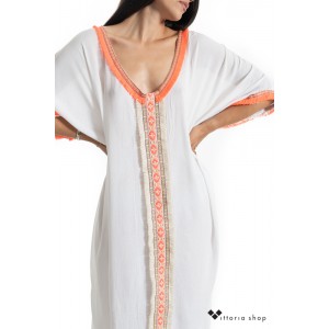 Lara Ethnics By Nature Lemaho Καφτάνι Ιβουάρ