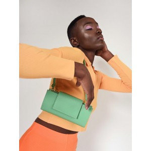 Leather Twist Love Me Τσάντα Green