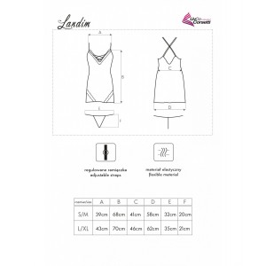 Livco Corsetti Fashion Landim Chemise & Thong Κόκκινο