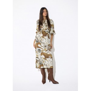 Lola Casademunt Animal Print Midi Φόρεμα